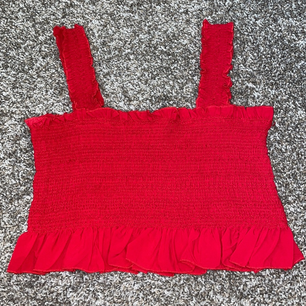 Red crop top